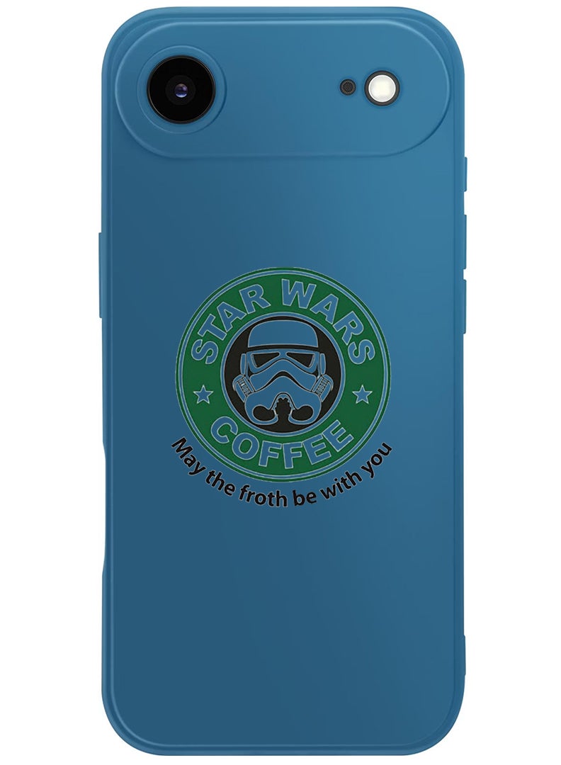 Theodor Protective Slim Fit Case Liquid Silicone Cover with Full Body Protection Anti-Scratch Shockproof Case For Apple iPhone 17 Air (Blue) StarWars Coffee - Image 1