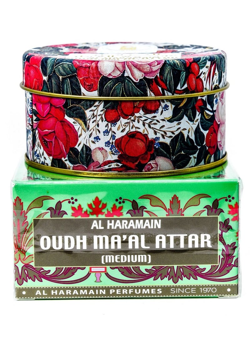 الحرمين عود مال عطار وسط 40 جرامالحرمين عود مع العطر متوسط 40 جم | بخور فاخر | رائحة شرقية تدوم طويلاً - Image 3