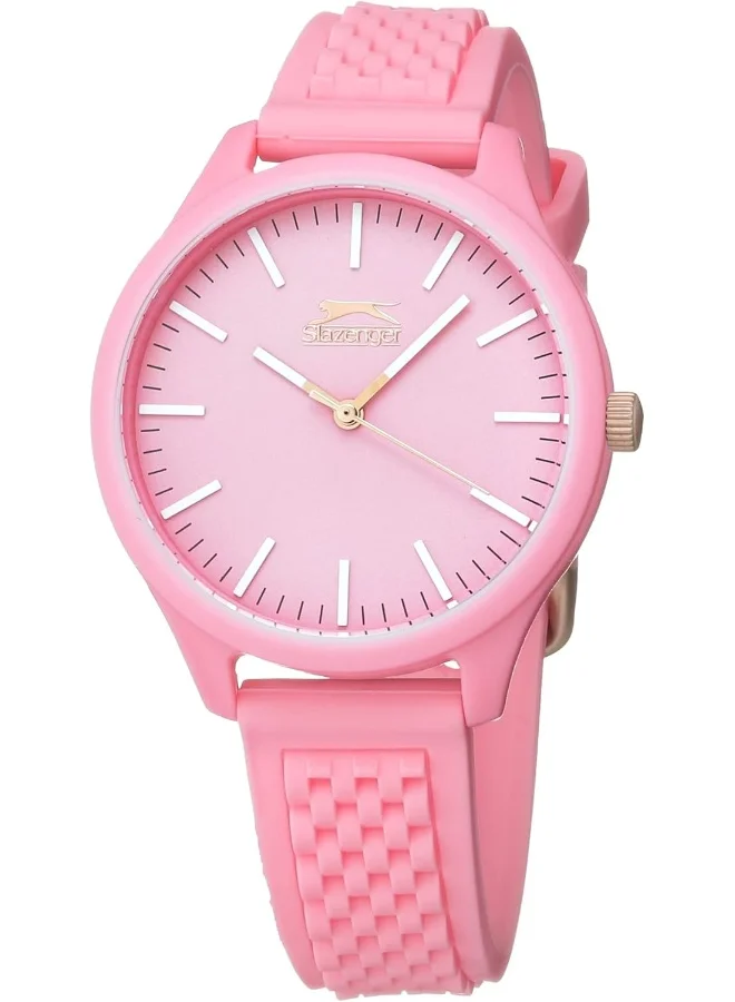 سلازنجر Unisex 2035 Movement Watch, Analog Display and Silicone Strap - SL.9.6370.3.01, Pink