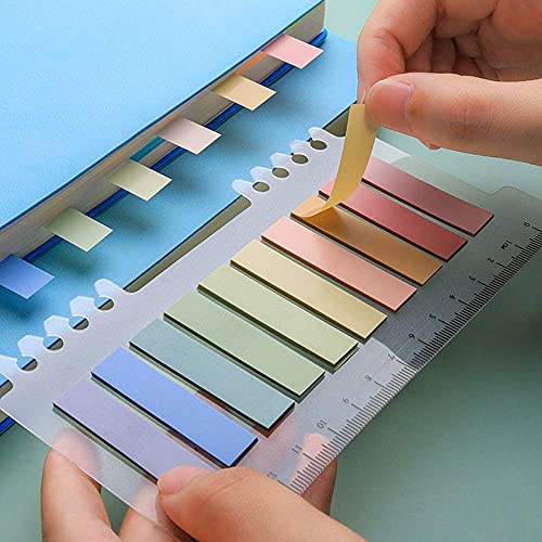 YUNA Morandi Sticky Notes, Writable Index Tabs, Set of 10 x 3 Packs Colorful Macaron Memo Stickers, Waterproof for Books, Folders, Glass, Monitors & Filing Cabinets, 200 Pieces/Pack, Morandi - Image 5