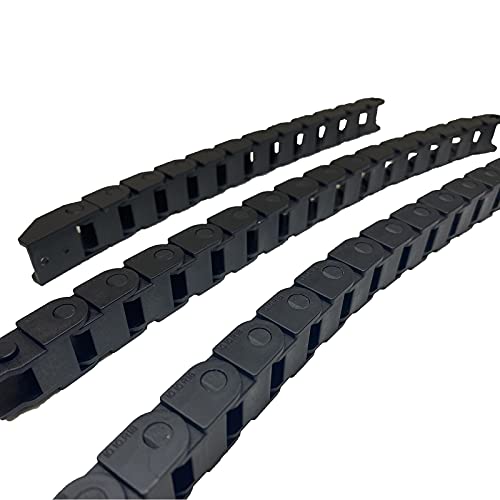 USKEYVISION 1M Drag Chain Cable Carrier R18 10x10mm(Inn HxW) Plastic Black Towline Wire Cable Chain Carrier for CNC Router Mill and 3D Printer,with Extra Connector,Screwdriver,Screws, Bridge Type(10x10） - Image 4