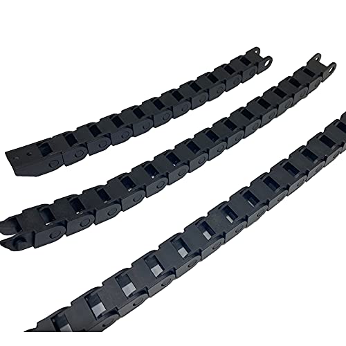 USKEYVISION 1M Drag Chain Cable Carrier R18 10x10mm(Inn HxW) Plastic Black Towline Wire Cable Chain Carrier for CNC Router Mill and 3D Printer,with Extra Connector,Screwdriver,Screws, Bridge Type(10x10） - Image 5
