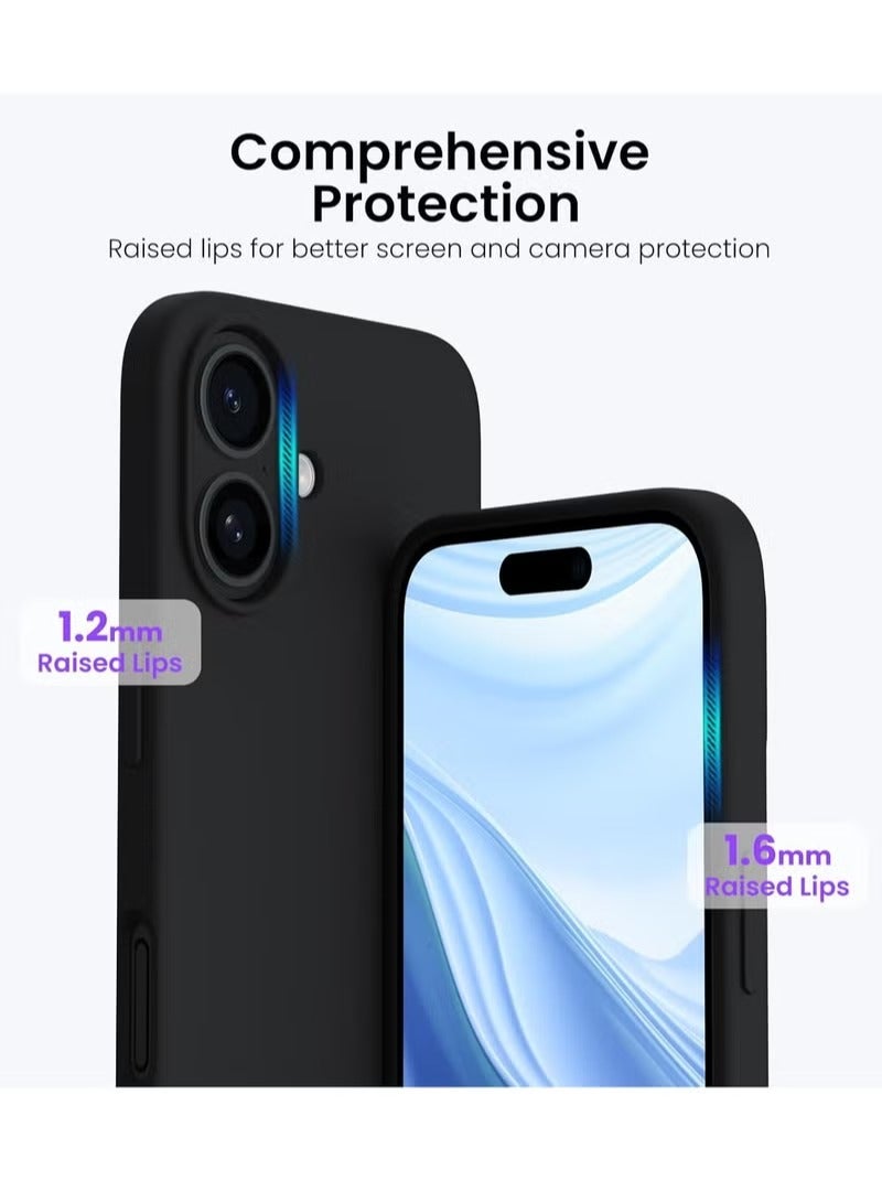 أوميكسبرو جراب مصمم لهاتف iPhone 16 جراب سيليكون فائق النحافة مقاوم للصدمات مع بطانة ناعمة من الألياف الدقيقة مضادة للخدش وحماية محسنة للكاميرا جراب هاتف لهاتف iPhone 16 6.1 بوصة - Image 3