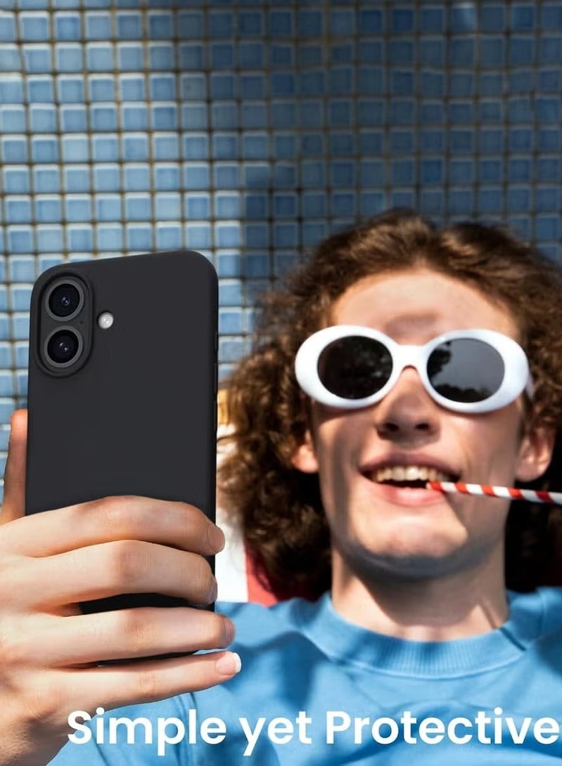أوميكسبرو جراب مصمم لهاتف iPhone 16 جراب سيليكون فائق النحافة مقاوم للصدمات مع بطانة ناعمة من الألياف الدقيقة مضادة للخدش وحماية محسنة للكاميرا جراب هاتف لهاتف iPhone 16 6.1 بوصة - Image 4