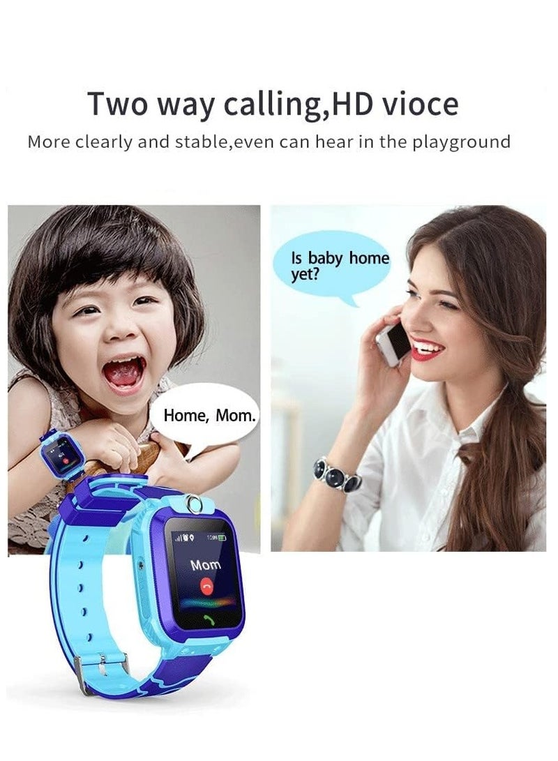 AirYoung Magnetic charging Kids Smart Watch Phone Waterproof Smartwatch Boys Girls SIM Card Phone Watch HD Voice Long standby Wristwatch (Blue)  - Image 4
