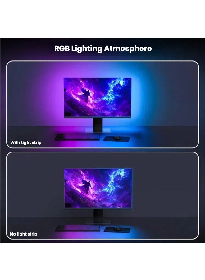 شريط إضاءة ألعاب RGB متزامن - 24 بوصة، مثبت خلف الكمبيوتر - Image 5