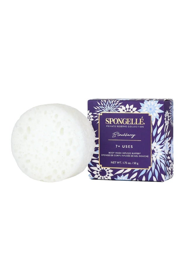 SPONGELLÉ Private Reserve Blackberry Flower Body Wash Infused Spongette 50 g (7+Uses) - Image 1