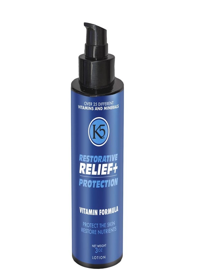 كي5+ كريم K5 Restorative Relief+ Protection - كريم مرطب ومقاوم لعلامات تقدم السن - صنع في الولايات المتحدة الأمريكية - يحتوي على فيتامينات وكولاجين ونياسيناميد، 3 أونصات - Image 2