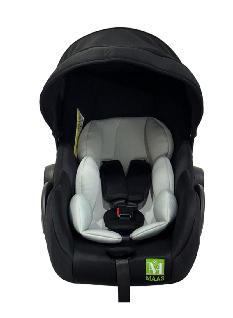 MAAS Portable Baby Car Seat Padded Soft Material Three Point Harness Ergonomic Design with Carrier Washable from Birth to 15 Months - Image 3