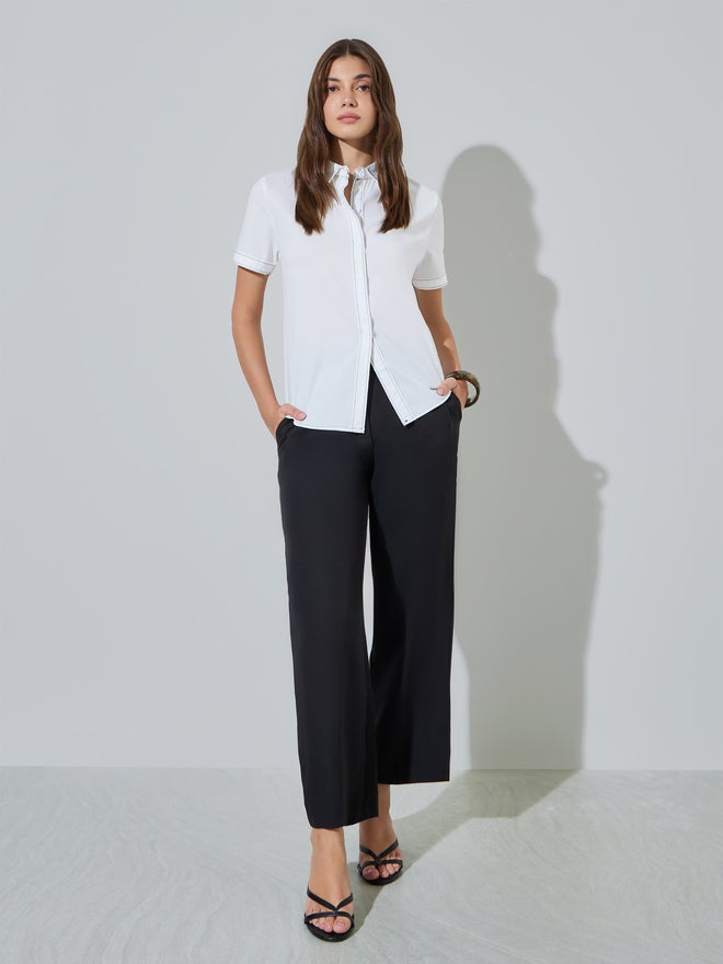 Styli White Short Sleeve Classic Casual Shirt - Image 2