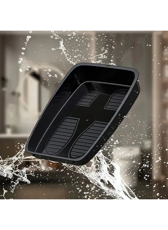 Waterproof Car Shoe Storage Organizer 2pcs Black Tray Fit Vehicles SUV - Image 3