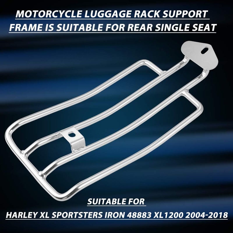 KATUR Motorcycle Luggage Rack Support Shelf for Harley XL Sportsters 883 XL1200 (1985-2003) - Silver - Image 2