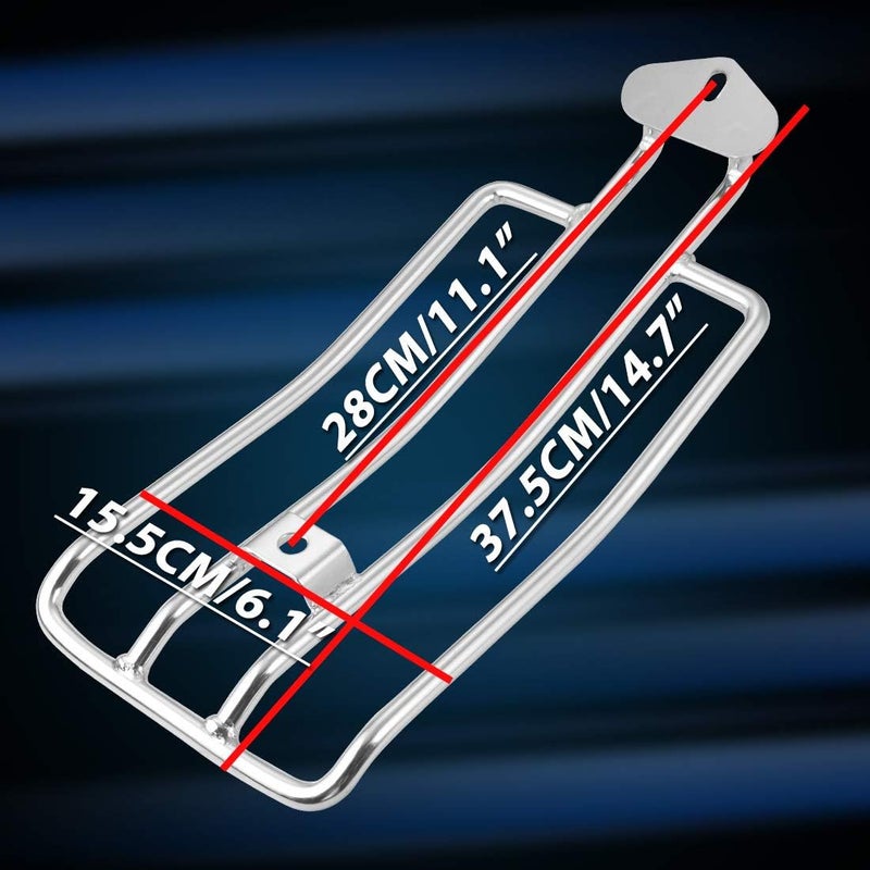 KATUR Motorcycle Luggage Rack Support Shelf for Harley XL Sportsters 883 XL1200 (1985-2003) - Silver - Image 5