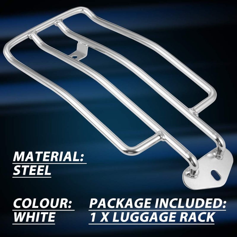 KATUR Motorcycle Luggage Rack Support Shelf for Harley XL Sportsters 883 XL1200 (1985-2003) - Silver - Image 4