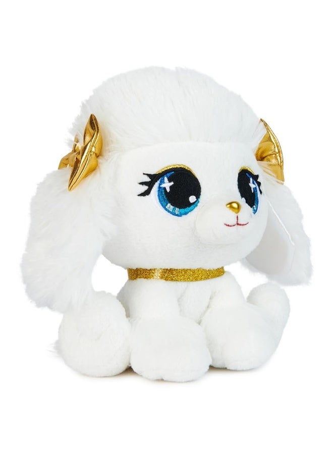GUND P.Lushes Designer Fashion Pets Catalina Monroe Premium Poodle Puppy Stuffed Animal, White and Gold, 6â€ - Image 1
