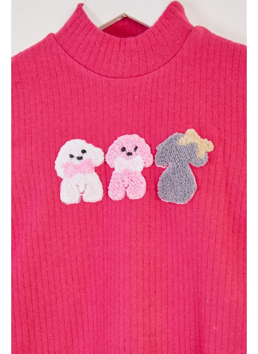 Tofisa Girl's Fuchsia Printed Pajama Set - 26443