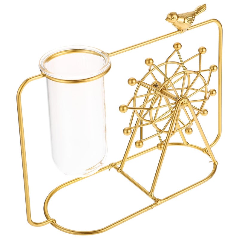 Ferris Wheel Hydroponic Vase Multi-Functional Glass Planter for Desktop Garden - Image 2