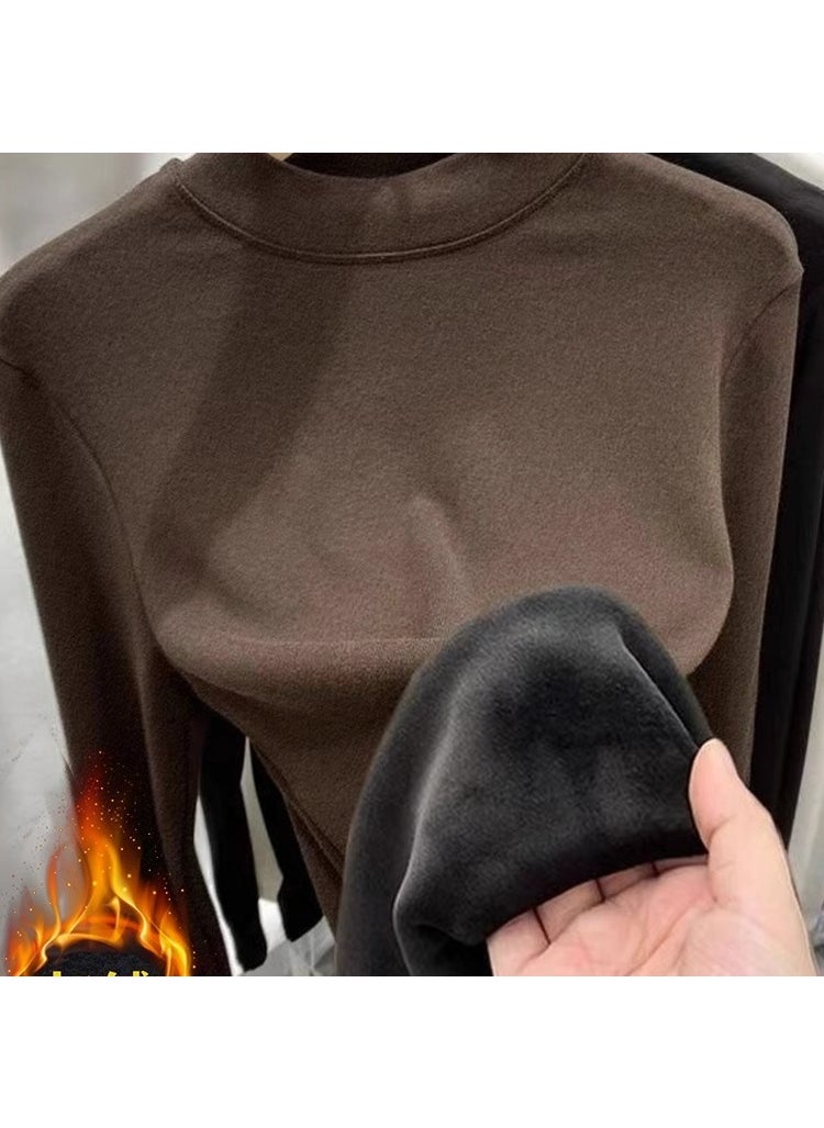 Generic - Warm Long Sleeve Autumn-Winter Tee Mocha color - Image 1