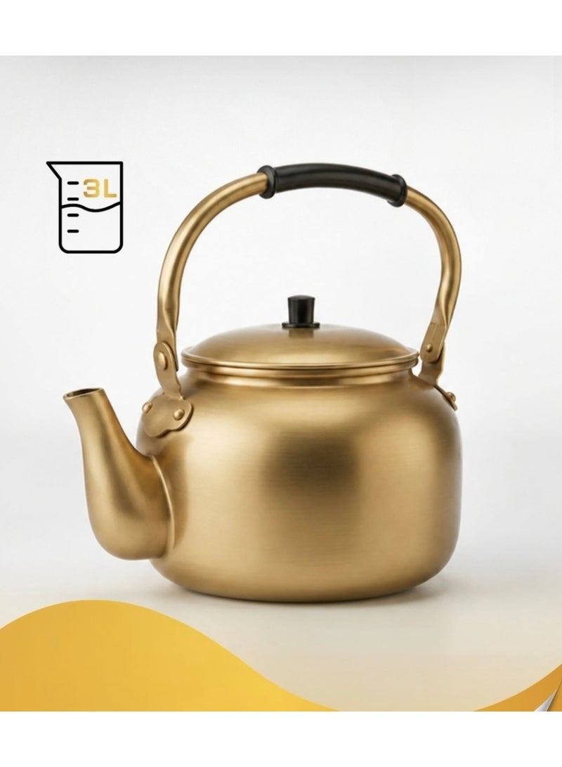 3L Premium Stainless Steel Tea Kettle – Large Capacity Stovetop Teapot with Heat-Resistant Handle | Compatible with Gas, Electric, Ceramic & Induction Cooktops - Image 2