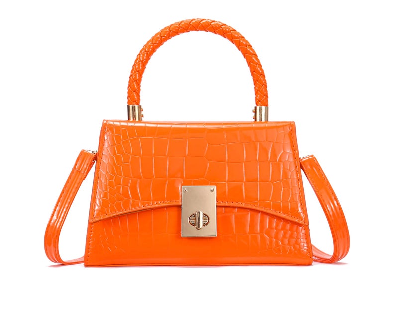 JHVYF Women Small Crossbody Bags Shoulder Bag Classic Satchel Handbags Ladies Cute Purses Satchels bag mini purse Orange - Image 1