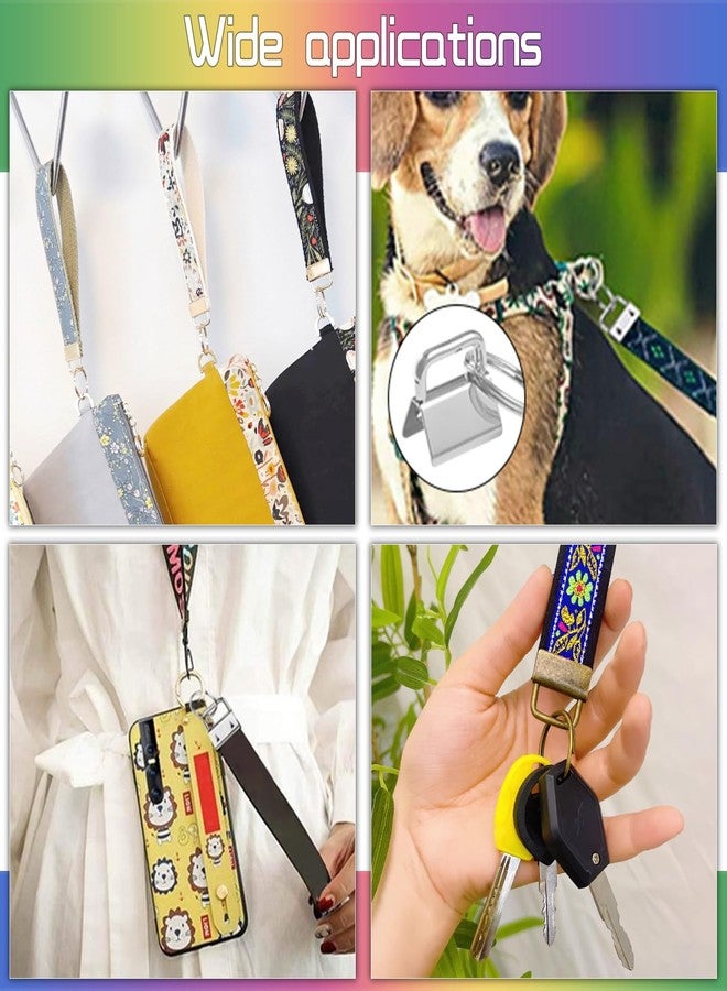 LEONTOOL 48 Pcs Key Fob Hardware Set 8 Colors Keychain Fob Hardware Kit 0.8 Inches for Wristlet Keychain, Key Lanyard and Key Chain Making - Image 3