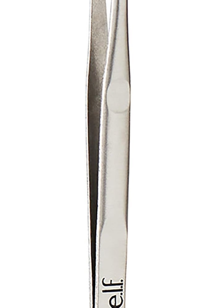 elf e.l.f. Professional Quality Slant Tweezer - Stainless Steel, Ergonomically Designed for Precision Hair Removal - Image 1