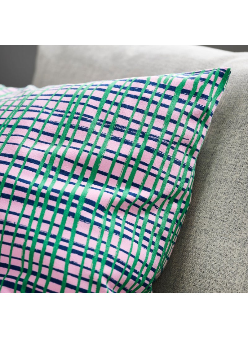 Cushion Cover Pink/Blue Green 50X50 Cm - Image 3