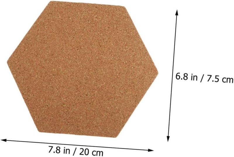 NUOBESTY 8pcs Self-Adhesive Hexagon Corkboard Tiles for Home Office Creative Bulletin Board Easy to Install Memo and Photo Wall Decor for Personal and Professional Spaces - Image 2
