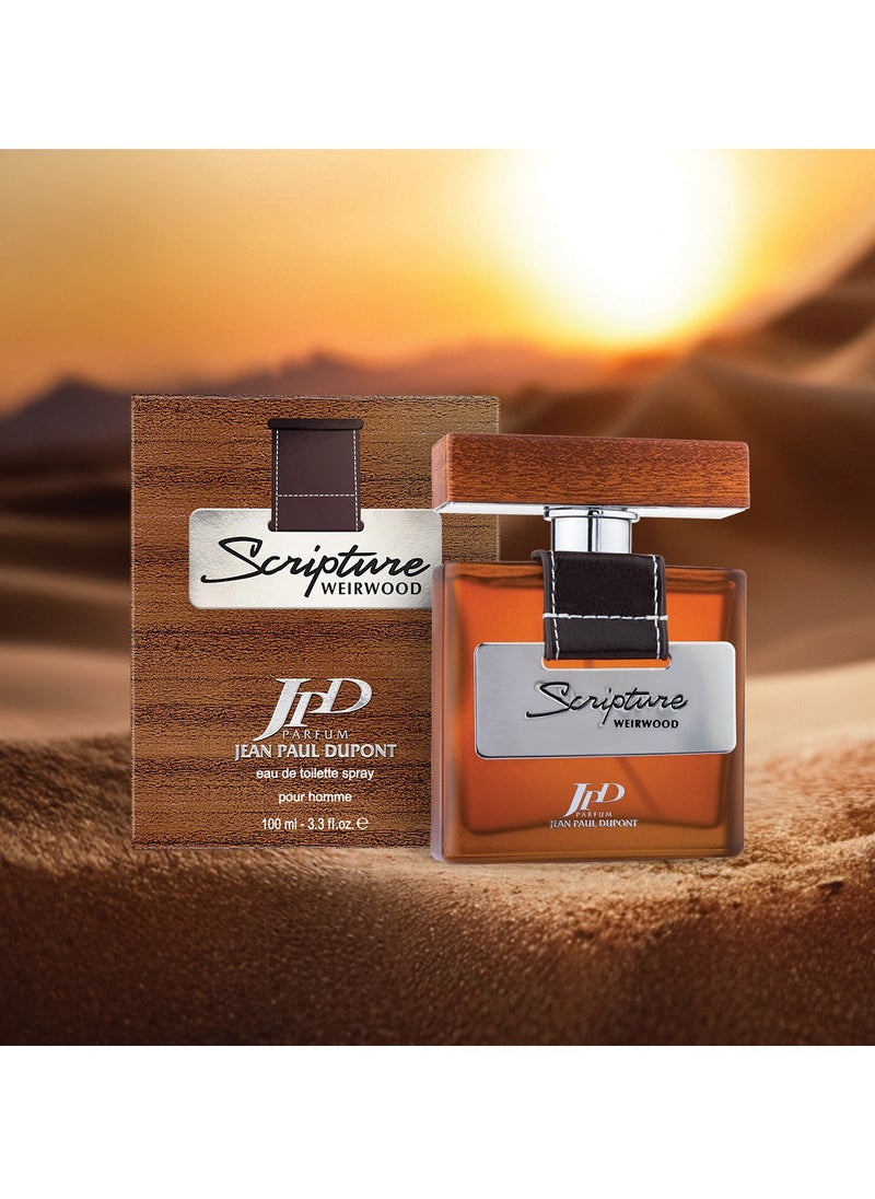Jean Paul Dupont Scripture Weirwood Eau de Toilette For Men 100ml  - Image 2