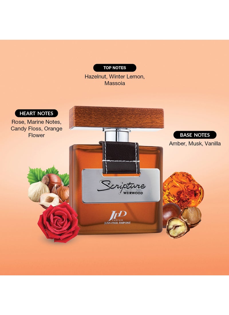 Jean Paul Dupont Scripture Weirwood Eau de Toilette For Men 100ml  - Image 3