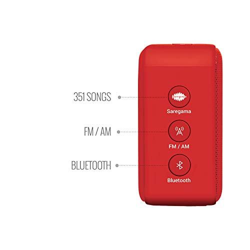Carvaan Saregama Carvaan Mini 2.0 Marathi (Sadabahar Gaani) - Music Player with Bluetooth/FM/AM/AUX (Sunset Red) - Image 3