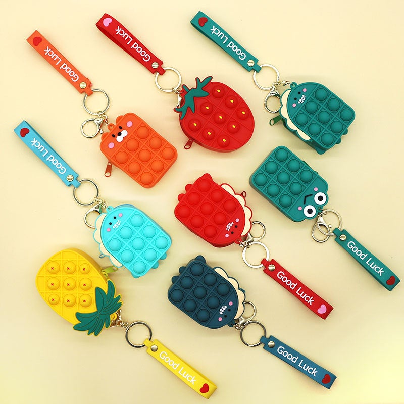 Anti-Rodent Pioneer Coin Purse Silicone Children'S Coin Purse Mini Coin Purse Keychain Press Release Pressure - Image 3