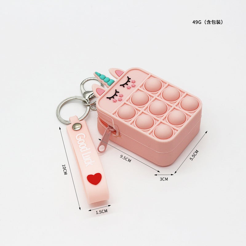 Anti-Rodent Pioneer Coin Purse Silicone Children'S Coin Purse Mini Coin Purse Keychain Press Release Pressure - Image 1
