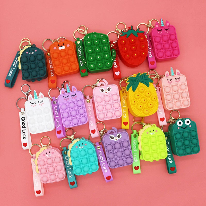 Anti-Rodent Pioneer Coin Purse Silicone Children'S Coin Purse Mini Coin Purse Keychain Press Release Pressure - Image 2