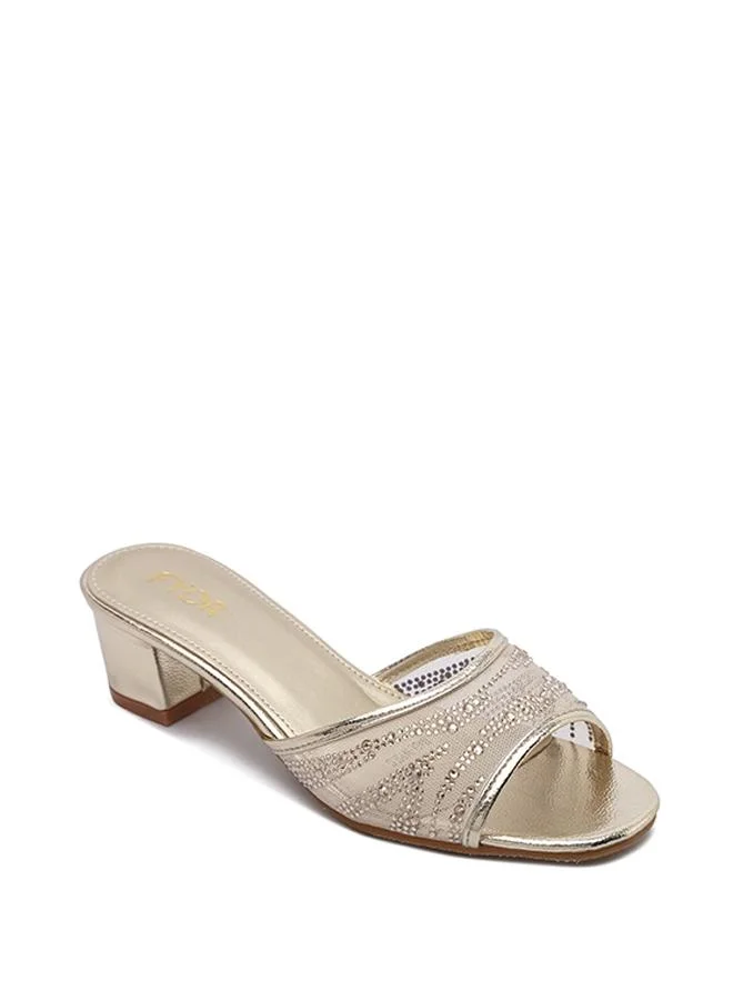 FYOR Sparkle Mesh Block Heel MY 411