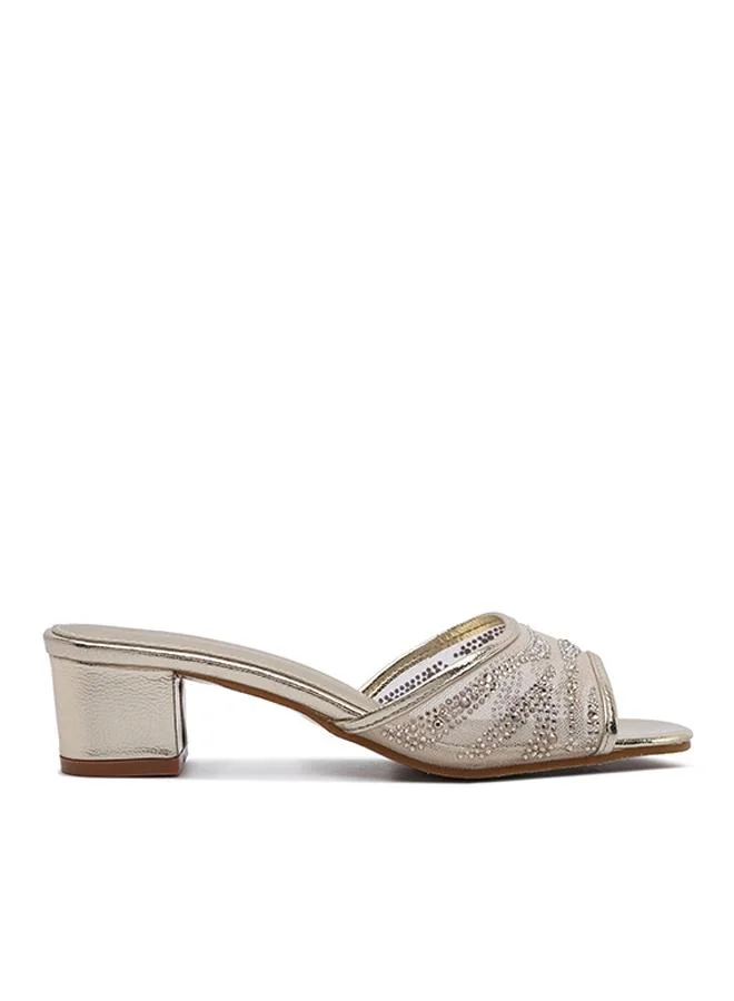 FYOR Sparkle Mesh Block Heel MY 411