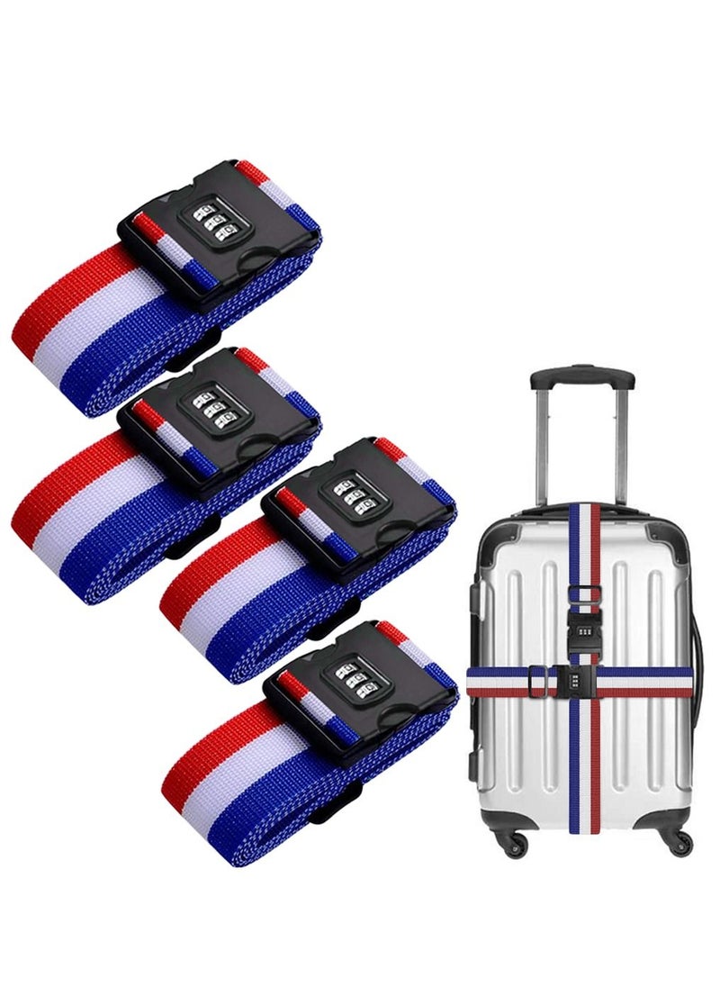 HomarKet - 4-Piece Luggage Strap Belt With Digits Combination Lock Multicolour - Image 1