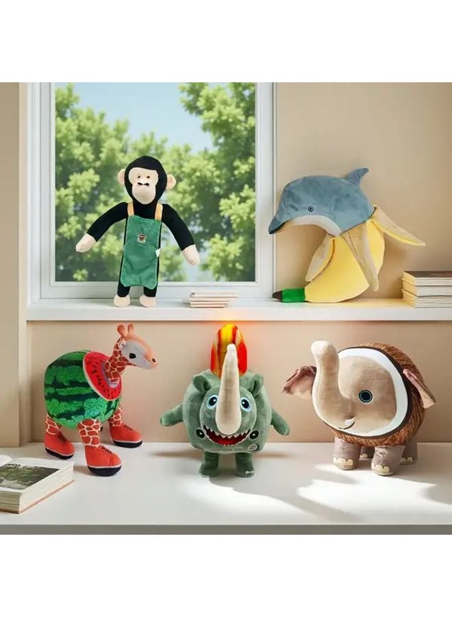 MBDX Model Shan Hai Jing Animal Plush Toy Pillow Elephant Monkey Dolphin Gift - Image 4