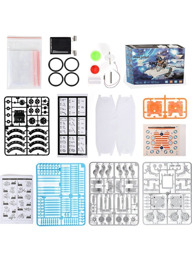 Children's educational 12-in-1 self-assembled solar assembly toy car and 12-in-1 intelligent robot toy - Image 4