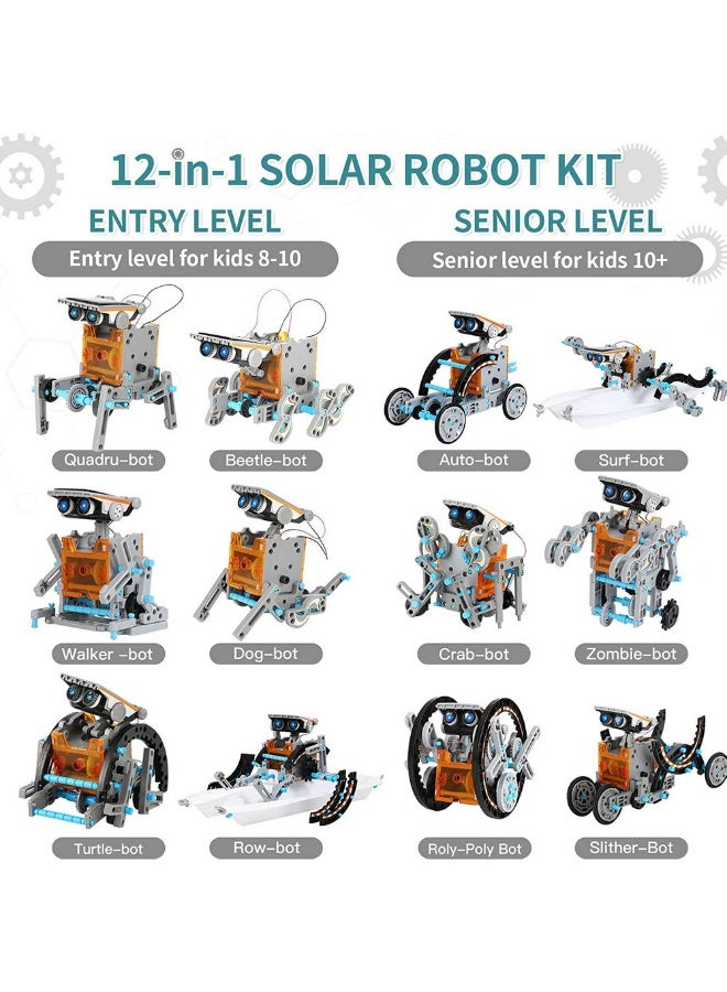 Children's educational 12-in-1 self-assembled solar assembly toy car and 12-in-1 intelligent robot toy - Image 2