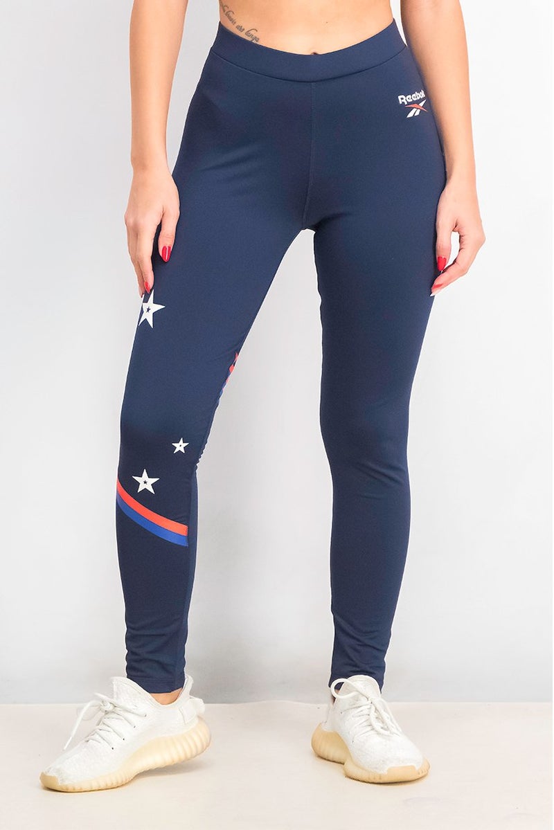 Reebok Women Sportswear Fit Classics Training Tights, Navy - Image 1