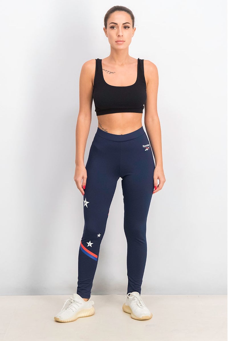 Reebok Women Sportswear Fit Classics Training Tights, Navy - Image 4