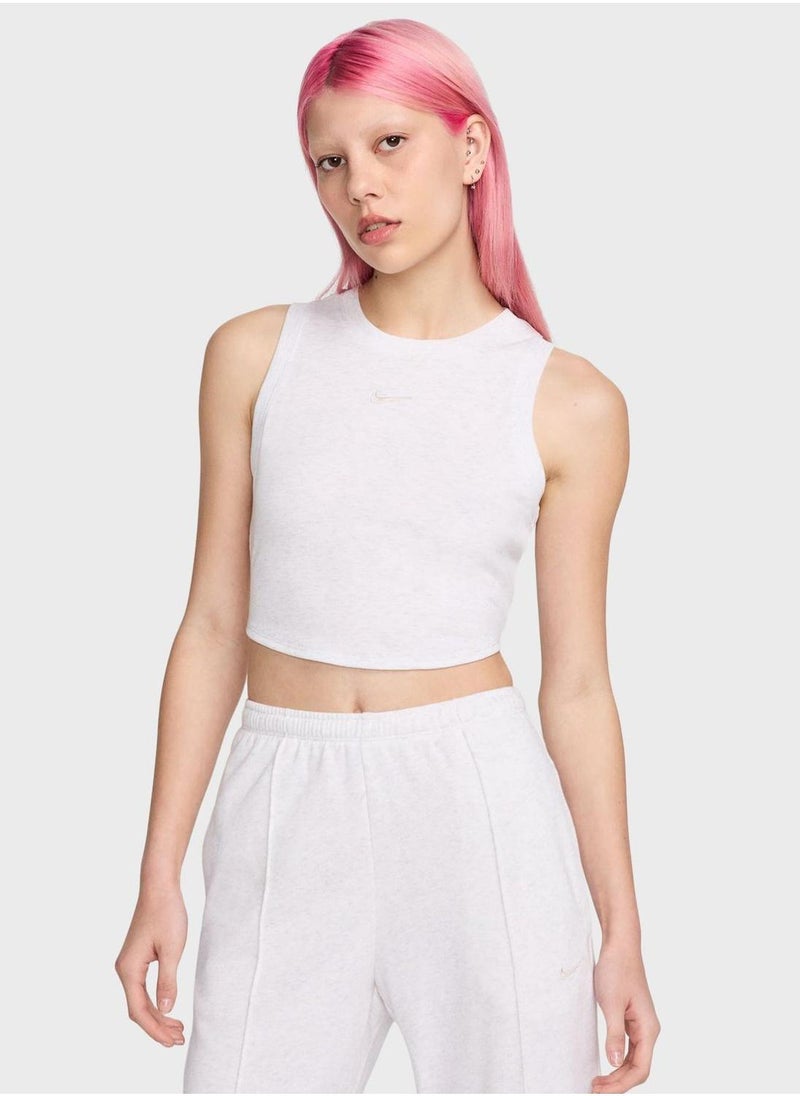 Nike Nsw Essential Ribbed Crop Tank  - Image 1