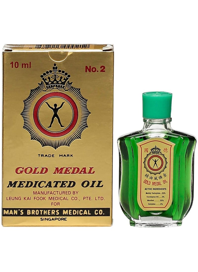 GOLD MEDAL Gold Medal Medicated Pain Killer Oil 10ml (Pack of 12)  - Image 2