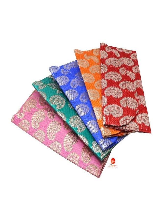 IMAGICART Premium Silk Fabric Cash Envelopes, Printed Multicolor Money Envelopes for Wedding/Marriage/Birthday/Shagun Gift (Pack of 20) - Image 3