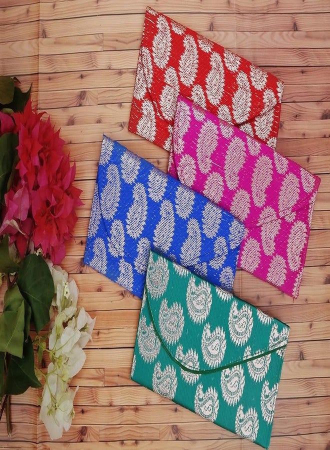 IMAGICART Premium Silk Fabric Cash Envelopes, Printed Multicolor Money Envelopes for Wedding/Marriage/Birthday/Shagun Gift (Pack of 20) - Image 2