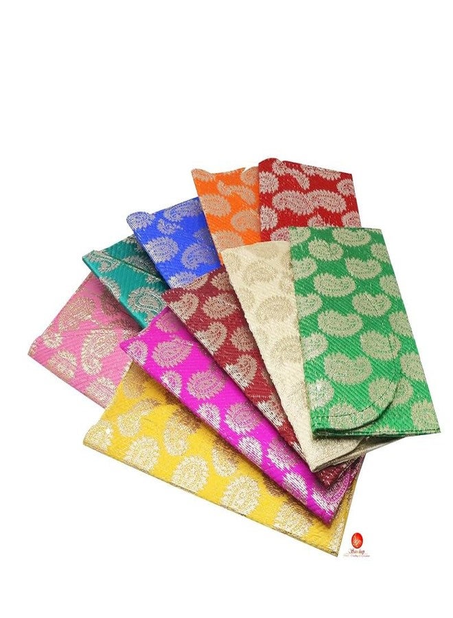 IMAGICART Premium Silk Fabric Cash Envelopes, Printed Multicolor Money Envelopes for Wedding/Marriage/Birthday/Shagun Gift (Pack of 20) - Image 1