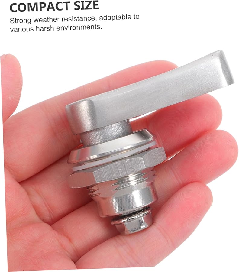 مقبض قفل صندوق الأدوات من الفولاذ المقاوم للصدأ لتدوير اللسان للخزانات والقوارب والمنازل للتخزين الآمن - Image 5