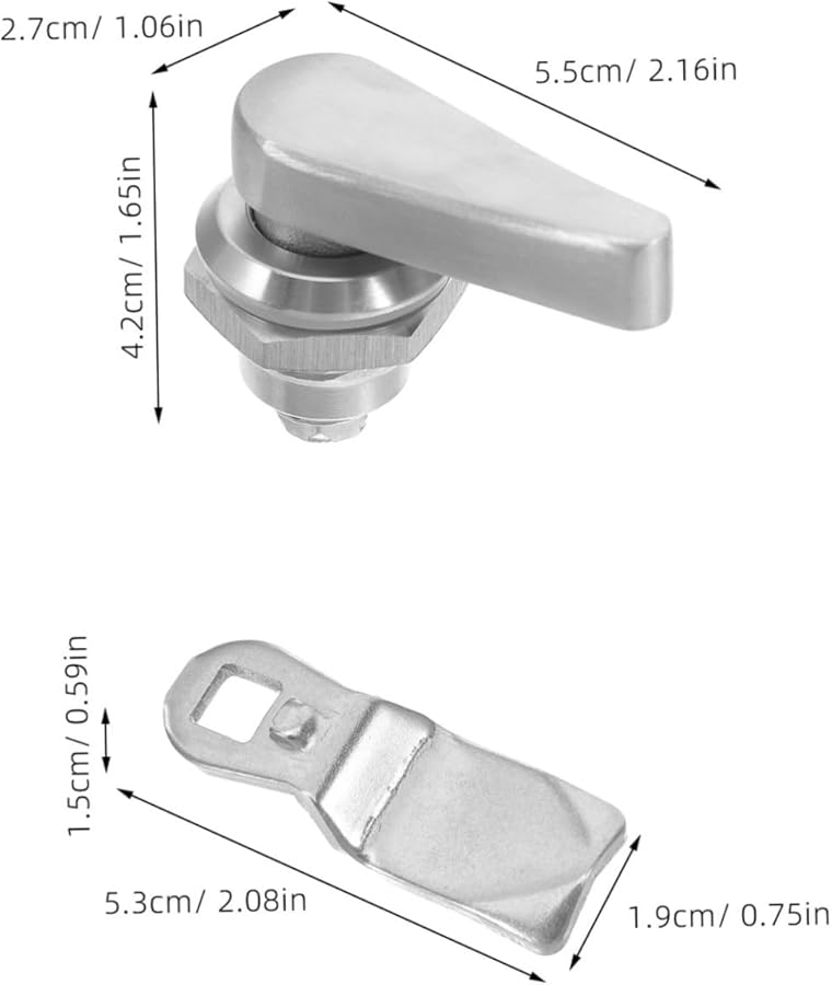 مقبض قفل صندوق الأدوات من الفولاذ المقاوم للصدأ لتدوير اللسان للخزانات والقوارب والمنازل للتخزين الآمن - Image 3