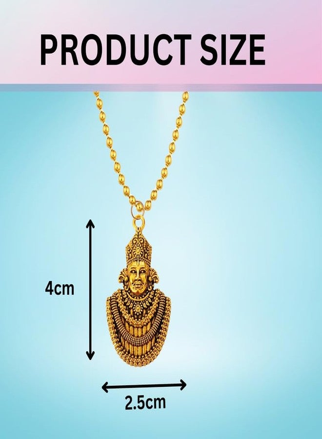 M Men Style Religious Divine Khatu Shyam Baba Pendant - Spiritual Jewelry for Devotion and Protection Gold SPn2024428 - Image 2